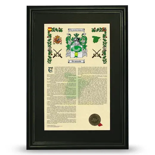 De saucedo Deluxe Armorial Framed - Black