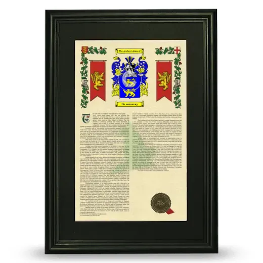 De someray Deluxe Armorial Framed - Black