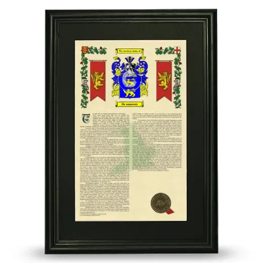 De somerey Deluxe Armorial Framed - Black
