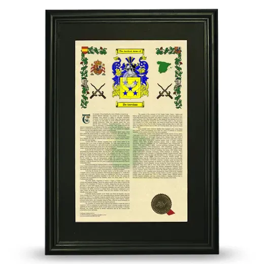 De trevino Deluxe Armorial Framed - Black