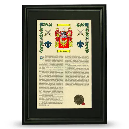 De vienne Deluxe Armorial Framed - Black