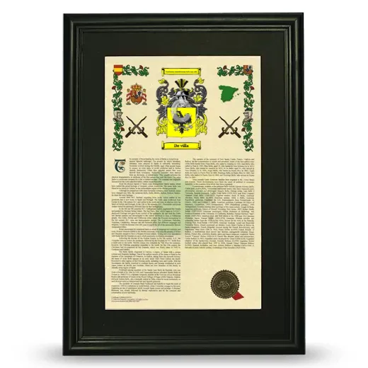 De villa Deluxe Armorial Framed - Black