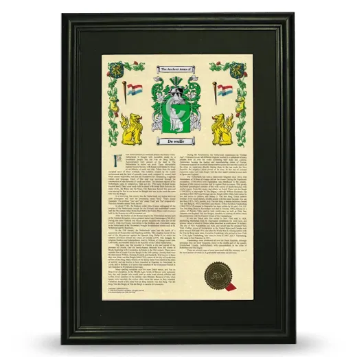 De wolfe Deluxe Armorial Framed - Black