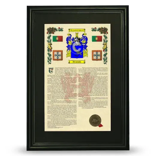 De'arruda Deluxe Armorial Framed - Black