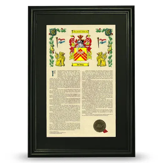 De'berg Deluxe Armorial Framed - Black