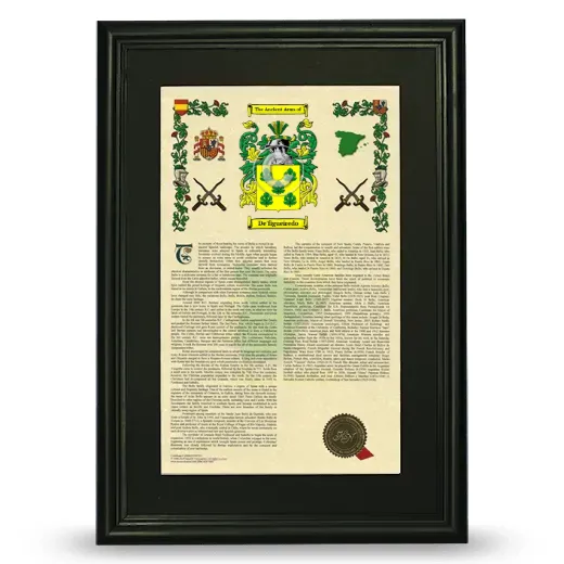 De'figueiredo Deluxe Armorial Framed - Black
