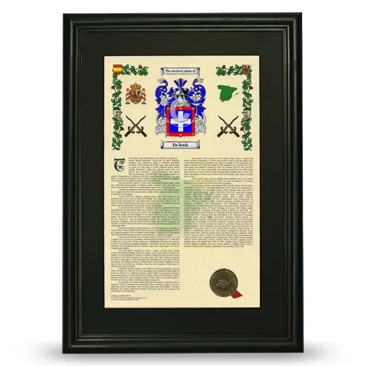 De'kock Deluxe Armorial Framed - Black