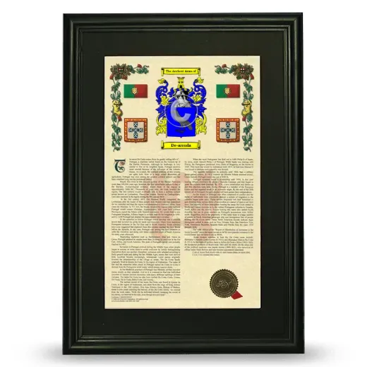 De-arruda Deluxe Armorial Framed - Black