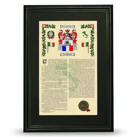 De-clemente Deluxe Armorial Framed - Black