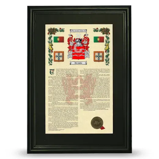 De-costa Deluxe Armorial Framed - Black