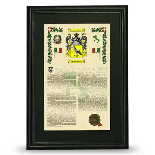 De-domenico Deluxe Armorial Framed - Black