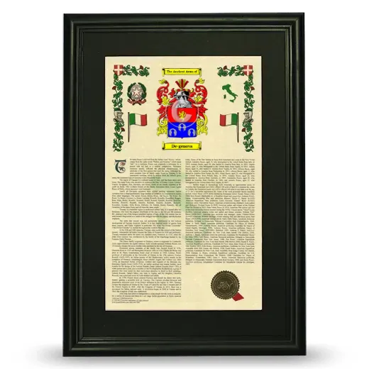 De-genova Deluxe Armorial Framed - Black