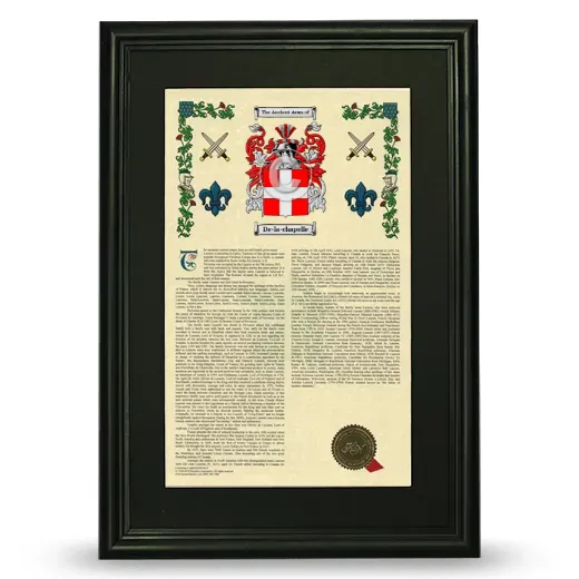 De-la-chapelle Deluxe Armorial Framed - Black