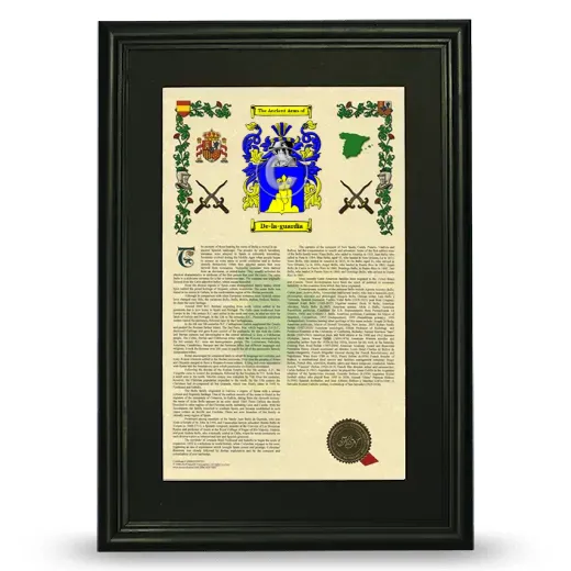De-la-guardia Deluxe Armorial Framed - Black