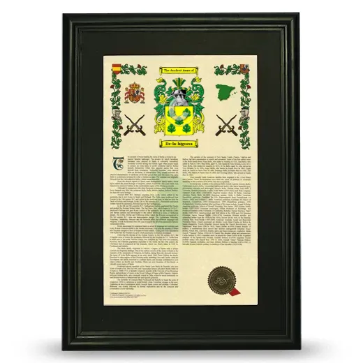 De-la-higuera Deluxe Armorial Framed - Black