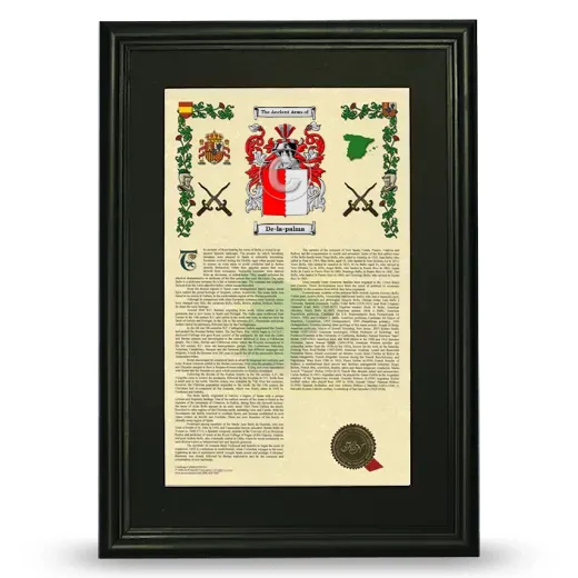 De-la-palma Deluxe Armorial Framed - Black