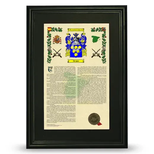 De-paz Deluxe Armorial Framed - Black