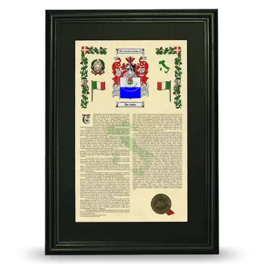De-rosa Deluxe Armorial Framed - Black