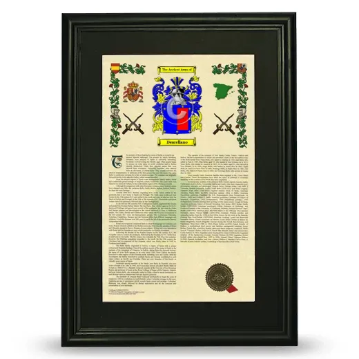 Dearellano Deluxe Armorial Framed - Black