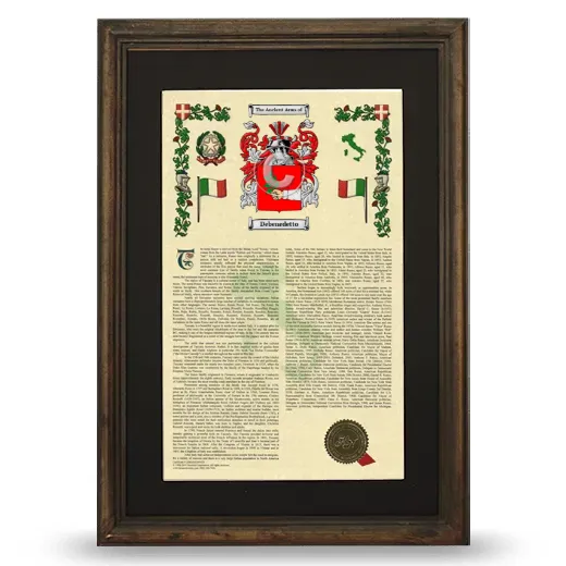 Debenedetto Deluxe Armorial Framed - Brown