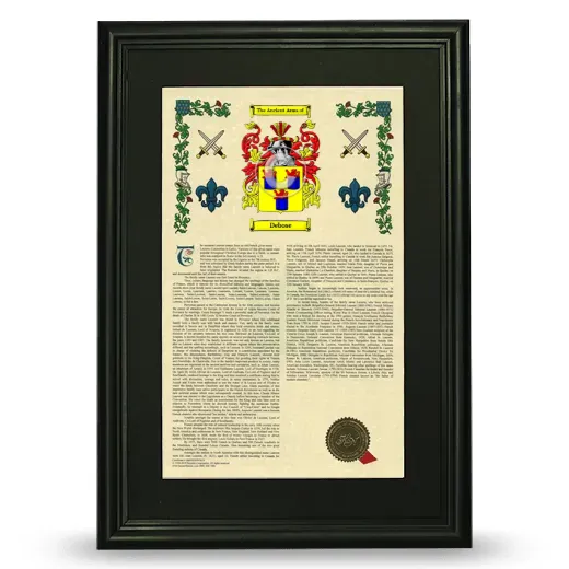 Debose Deluxe Armorial Framed - Black