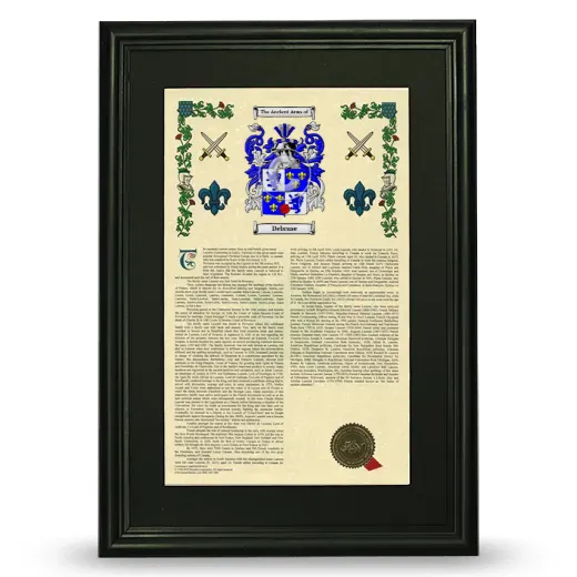 Debruse Deluxe Armorial Framed - Black