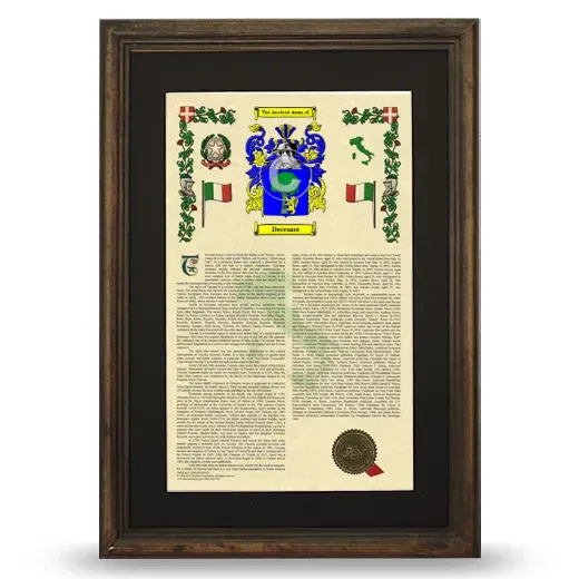 Decesare Deluxe Armorial Framed - Brown