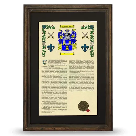 Decombe Deluxe Armorial Framed - Brown