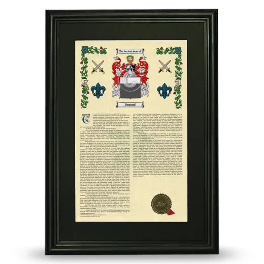 Degand Deluxe Armorial Framed - Black