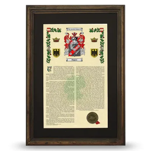 Degner Deluxe Armorial Framed - Brown