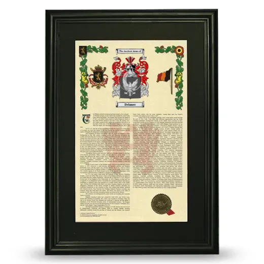 Dehmer Deluxe Armorial Framed - Black