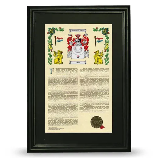 Deist Deluxe Armorial Framed - Black