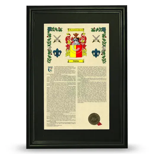 Dejohn Deluxe Armorial Framed - Black