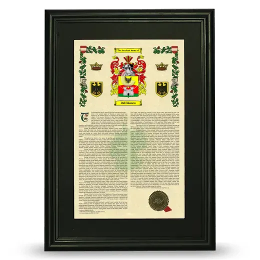 Del-bianco Deluxe Armorial Framed - Black