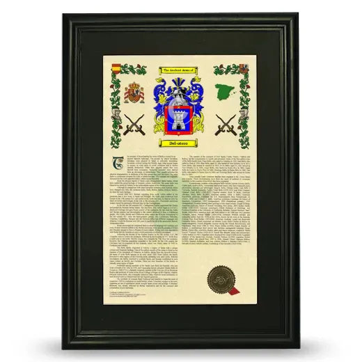 Del-otero Deluxe Armorial Framed - Black