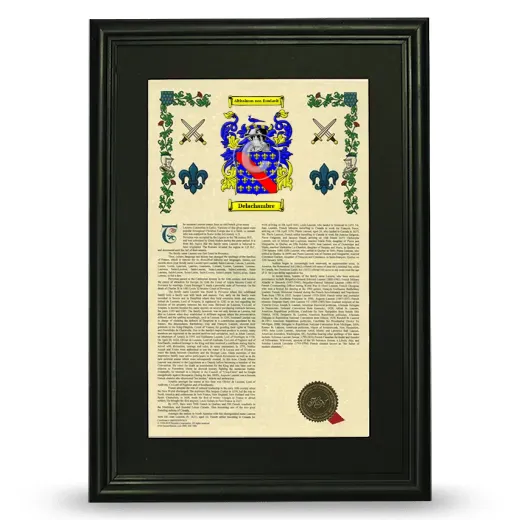 Delachambre Deluxe Armorial Framed - Black
