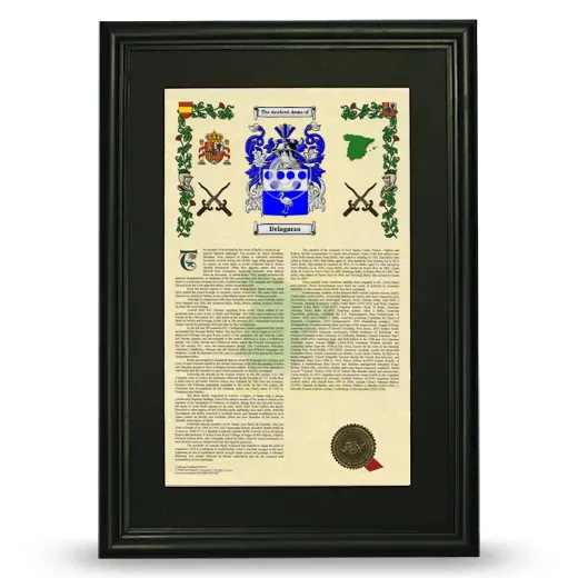 Delagarza Deluxe Armorial Framed - Black
