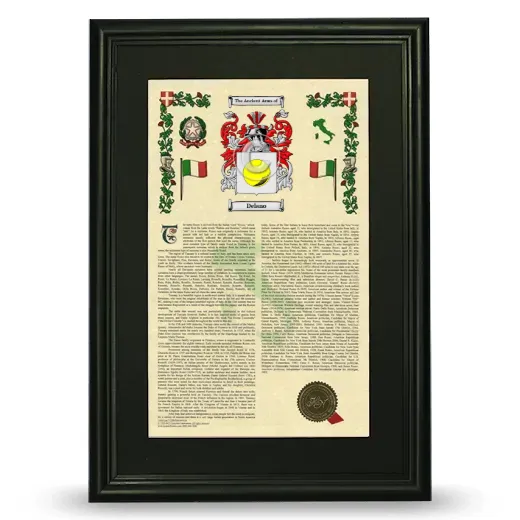 Delano Deluxe Armorial Framed - Black