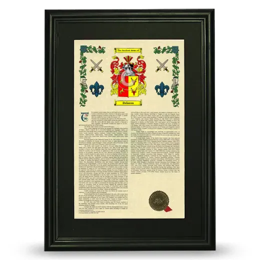 Delaron Deluxe Armorial Framed - Black
