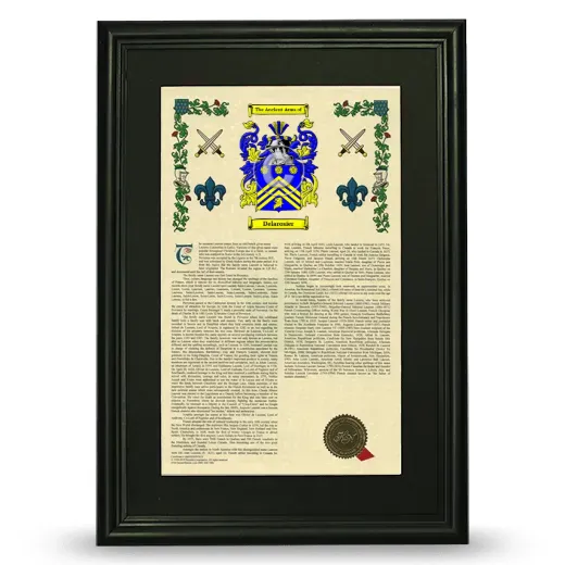 Delarosier Deluxe Armorial Framed - Black
