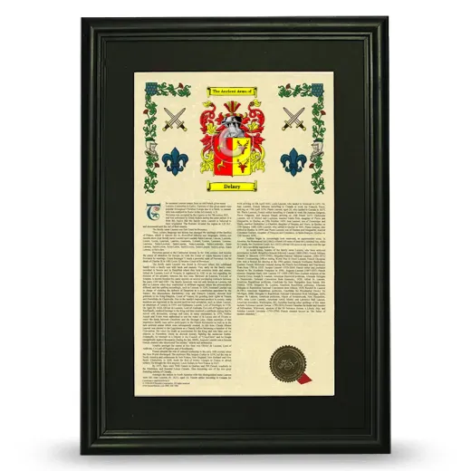 Delary Deluxe Armorial Framed - Black