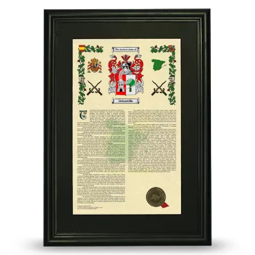 Delcastillo Deluxe Armorial Framed - Black