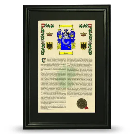 Delers Deluxe Armorial Framed - Black