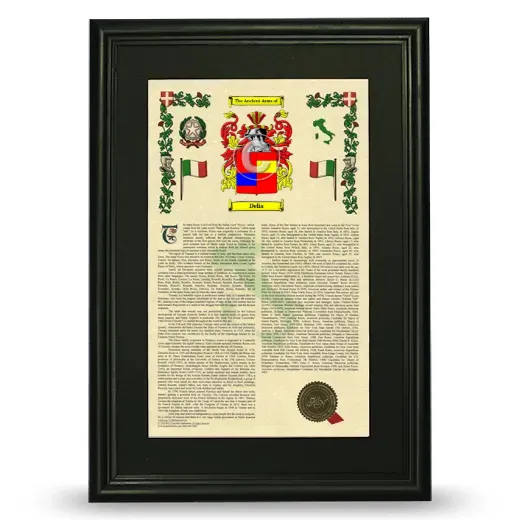 Delia Deluxe Armorial Framed - Black