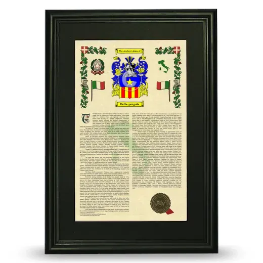 Della-pergola Deluxe Armorial Framed - Black