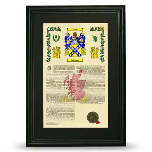 Delrympil Deluxe Armorial Framed - Black