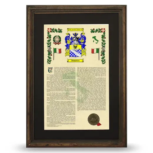 Dematteo Deluxe Armorial Framed - Brown