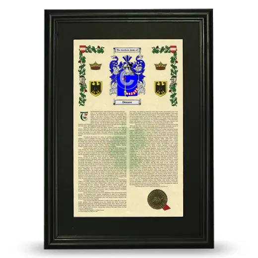 Denzer Deluxe Armorial Framed - Black