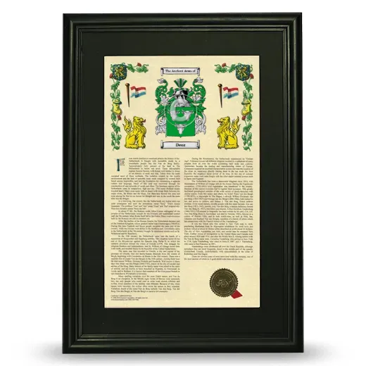 Deoz Deluxe Armorial Framed - Black
