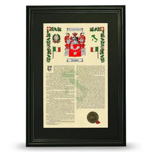 Dequinta Deluxe Armorial Framed - Black